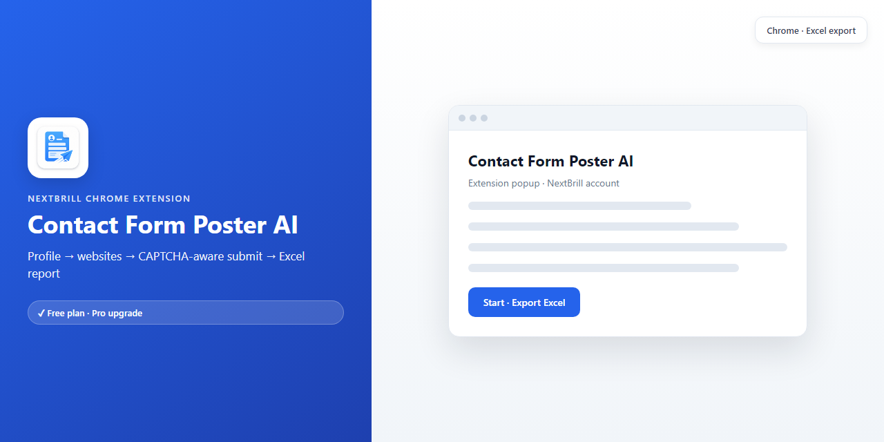 Contact Form Poster AI preview