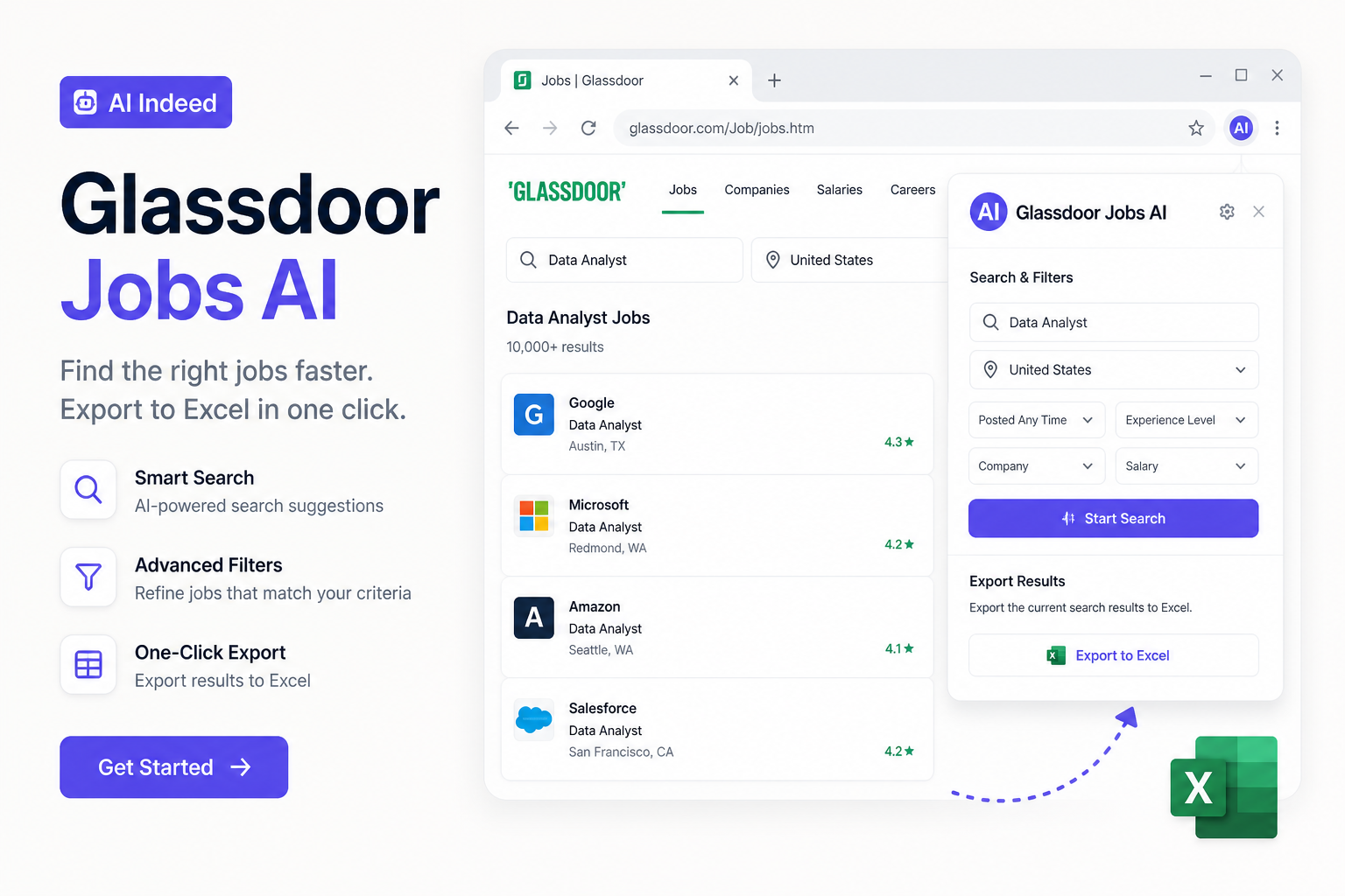Glassdoor Jobs AI preview