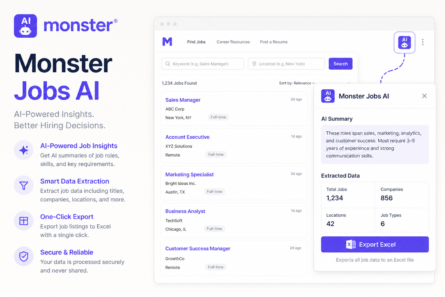 Monster Jobs AI preview